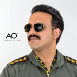 عینک امریکن اپتیکال فریم طلایی شیشه مشکی